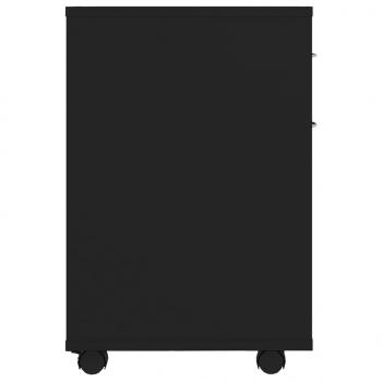 Rollschrank Schwarz 45x38x54 cm Holzwerkstoff