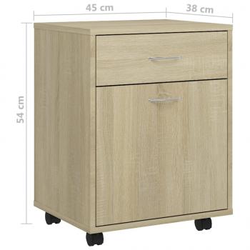 Rollschrank Sonoma-Eiche 45x38x54 cm Holzwerkstoff