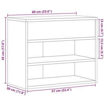 Schuhbank Betongrau 60x30x45 cm Holzwerkstoff