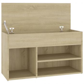 Schuhbank Sonoma-Eiche 80x30x45 cm Holzwerkstoff