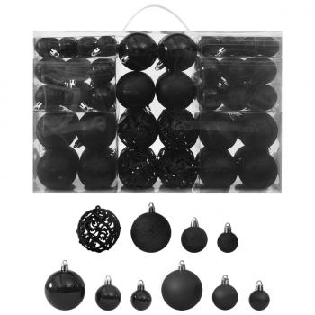 ARDEBO.de - 100-tlg. Weihnachtskugel-Set Schwarz