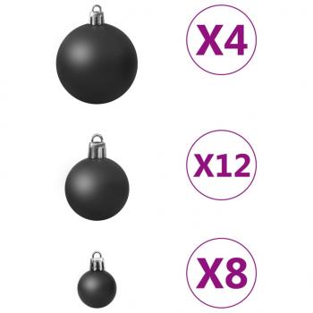 100-tlg. Weihnachtskugel-Set Schwarz