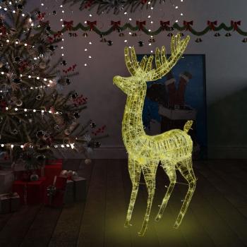 ARDEBO.de - LED-Rentier XXL Acryl Weihnachtsdeko 250 LED 180 cm Warmweiß