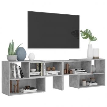 TV-Schrank Betongrau 149x30x52 cm Holzwerkstoff