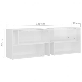 TV-Schrank Hochglanz-Weiß 149x30x52 cm Holzwerkstoff