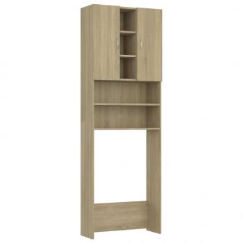 Waschmaschinenschrank Sonoma-Eiche 64x25,5x190 cm