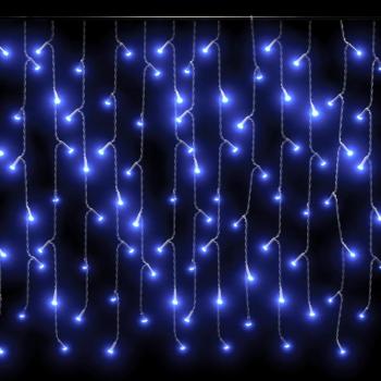 Lichtervorhang LED Eiszapfen 10 m 400 LED Blau 8 Funktionen