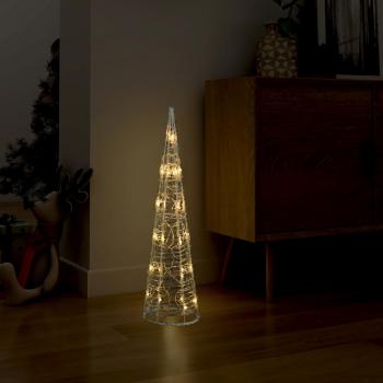 ARDEBO.de - LED-Kegel Acryl Weihnachtsdeko Pyramide Warmweiß 60 cm