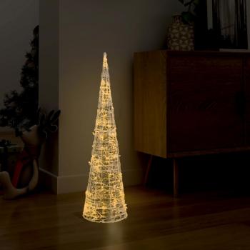 ARDEBO.de - LED-Kegel Acryl Weihnachtsdeko Pyramide Warmweiß 90 cm