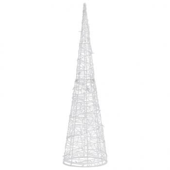 LED-Kegel Acryl Weihnachtsdeko Pyramide Kaltweiß 90 cm