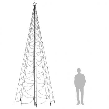 LED-Weihnachtsbaum mit Metallstange 1400 LEDs Mehrfarbig 5 m