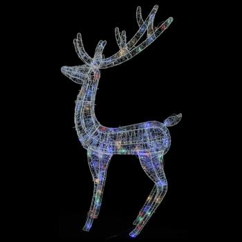 LED-Rentier XXL Acryl Weihnachtsdeko 250 LED 180 cm Mehrfarbig