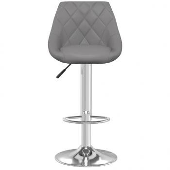 Barhocker 2 Stk. Grau Kunstleder 