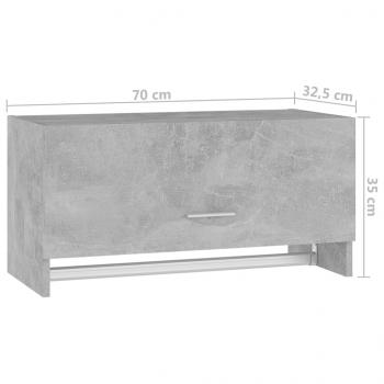 Kleiderschrank Betongrau 70x32,5x35cm Holzwerkstoff