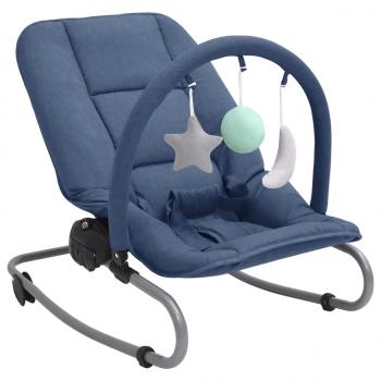 ARDEBO.de - Babywippe Marineblau Stahl