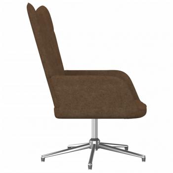 Relaxsessel mit Hocker Braun Stoff