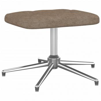 Relaxsessel mit Hocker Taupe Stoff