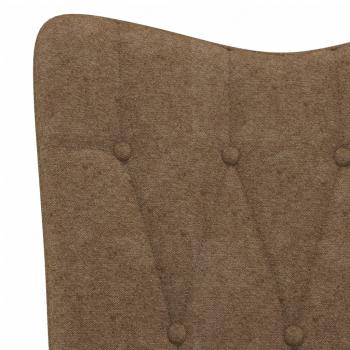 Relaxsessel mit Hocker Taupe Stoff