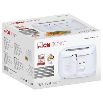 Clatronic FR 3771 Fritteuse, 2,5 L, 1800 W, stufenloser Thermostat, weiß (263963)