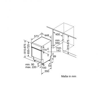 Bosch SPI6YMS17E Teilintegrierter Geschirrspüler, 45 cm breit, 10 Maßgedecke, aquaStop, PerfectDry, 8 Programme, Edelstahl