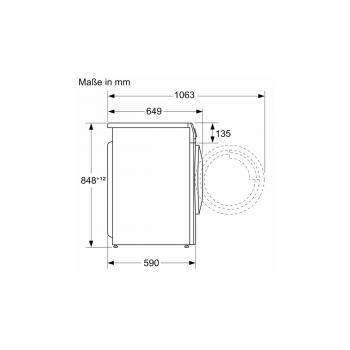 Bosch WNA13470 Serie 4 5kg/8kg Waschtrockner, 60cm breit, 1400 U/Min, waveDrum, Nachlegefunktion, EcoSilence Drive, weiß