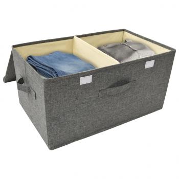 Aufbewahrungsbox Stoff 50x30x25 cm Anthrazit