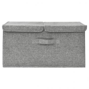 Aufbewahrungsbox Stoff 50x30x25 cm Grau