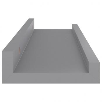 Wandregale 4 Stk. Grau 40x9x3 cm