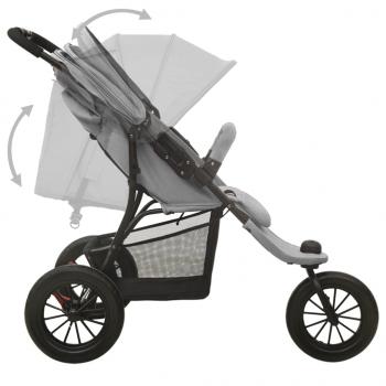 Kinderwagen Hellgrau Stahl