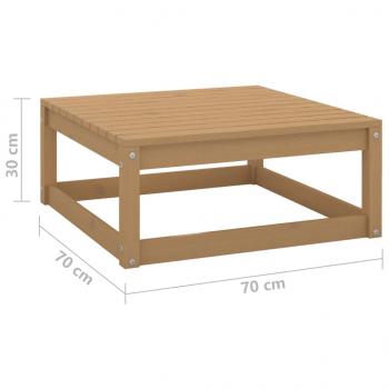 14-tlg. Garten-Lounge-Set mit Kissen Honigbraun Massivholz