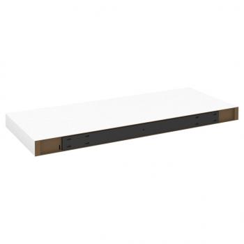 Schweberegale 2 Stk. Eichen-Optik und Weiß 60x23,5x3,8 cm MDF