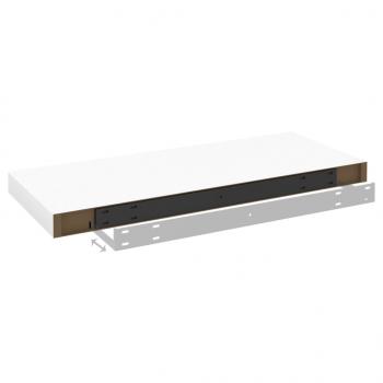 Schweberegale 4 Stk. Eichen-Optik und Weiß 60x23,5x3,8 cm MDF