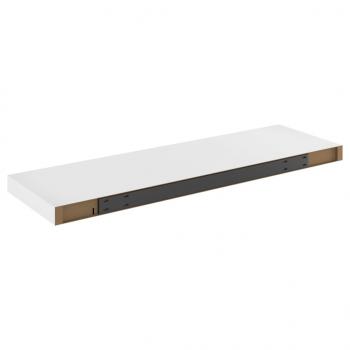 Schweberegale 2 Stk. Eichen-Optik und Weiß 80x23,5x3,8 cm MDF