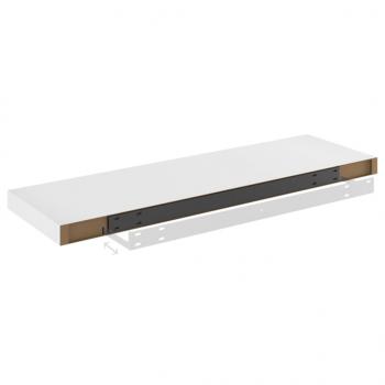 Schweberegale 4 Stk. Eichen-Optik und Weiß 80x23,5x3,8 cm MDF