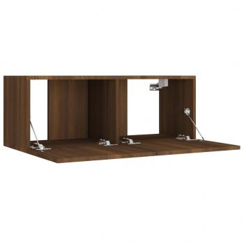 8-tlg. TV-Schrank-Set Braun Eichen-Optik Holzwerkstoff