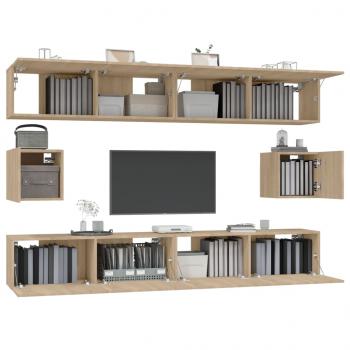 6-tlg. TV-Schrank-Set Sonoma-Eiche Holzwerkstoff