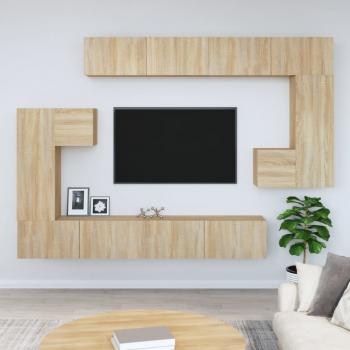 ARDEBO.de - TV-Wandschrank Sonoma-Eiche Holzwerkstoff