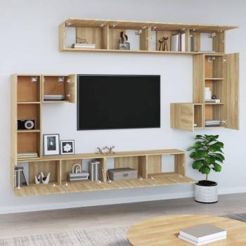 TV-Wandschrank Sonoma-Eiche Holzwerkstoff