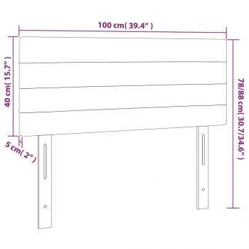 Kopfteil Dunkelbraun 100x5x78/88 cm Stoff