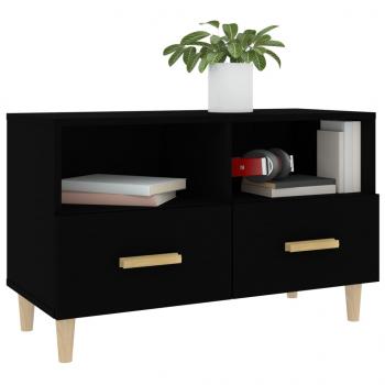 TV-Schrank Schwarz 80x36x50 cm Holzwerkstoff