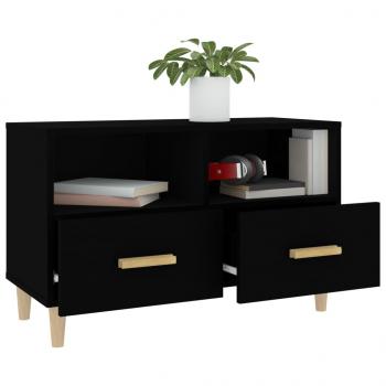 TV-Schrank Schwarz 80x36x50 cm Holzwerkstoff