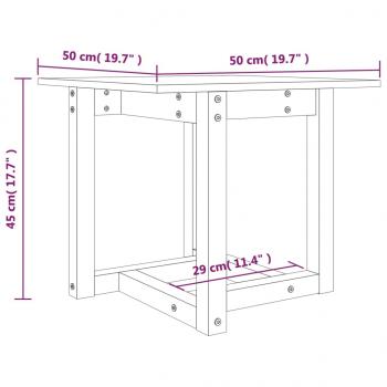 Couchtisch Honigbraun 50x50x45 cm Massivholz Kiefer