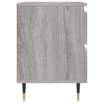 Nachttische 2 Stk. Grau Sonoma 40x35x50 cm Holzwerkstoff