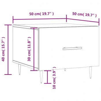 Couchtisch Sonoma-Eiche 50x50x40 cm Holzwerkstoff