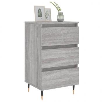 Nachttische 2 Stk. Grau Sonoma 40x35x69 cm Holzwerkstoff