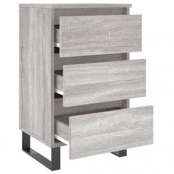 Nachttische 2 Stk. Grau Sonoma 40x35x69 cm Holzwerkstoff