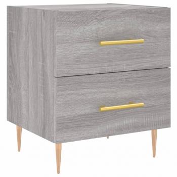 Nachttische 2 Stk. Grau Sonoma 40x35x47,5 cm Holzwerkstoff