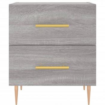 Nachttische 2 Stk. Grau Sonoma 40x35x47,5 cm Holzwerkstoff