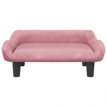 Hundebett Rosa 70x40x24 cm Samt