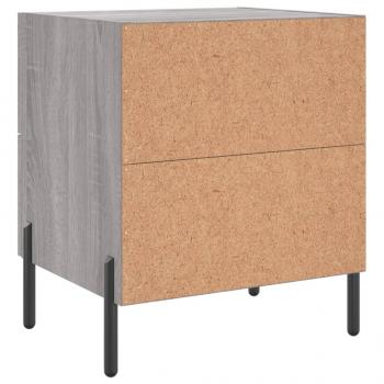 Nachttische 2 Stk. Grau Sonoma 40x35x47,5 cm Holzwerkstoff